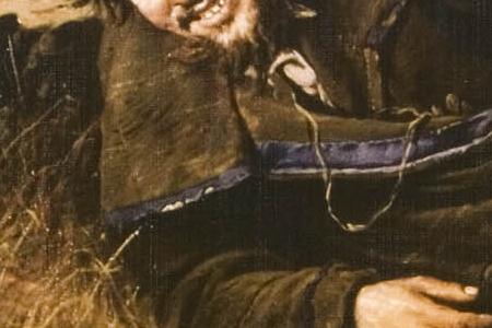 Фрагмент Охотники на привале.1871.