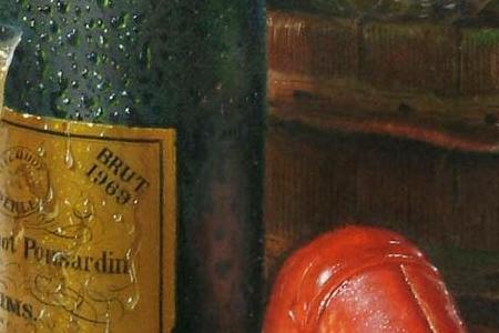 Фрагмент Oysters champagne and a lobster with Delft