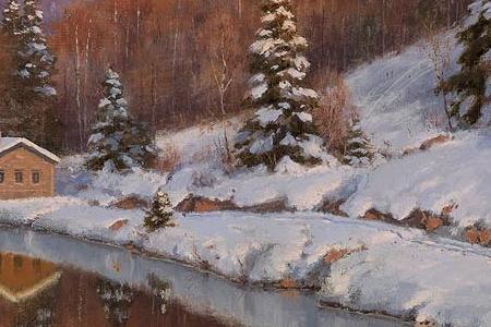 Фрагмент Озеро под луной