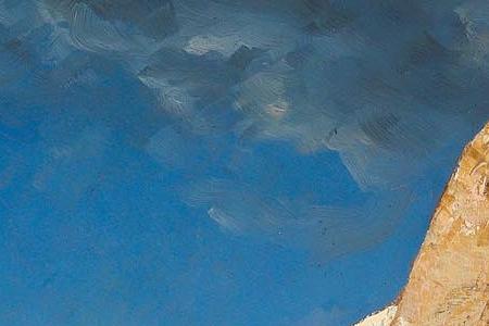 Фрагмент Озеро в Альпах