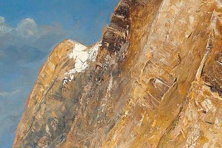 Фрагмент Озеро в Альпах