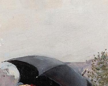 Фрагмент Parisienne un jour de pluie place de la Concorde