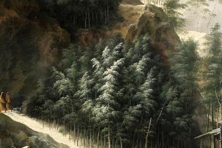 Фрагмент PAYSAGE D HIVER AVEC UNE GROTTE FRANCESCO FOS