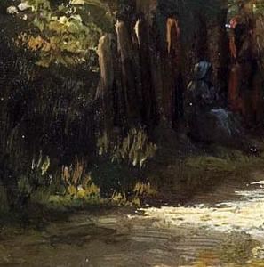 Фрагмент PAYSAGE DES ANTILLES CAVALIER ET NE SUR UN CHEMIN