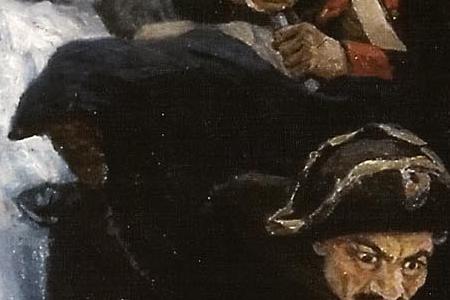 Фрагмент Переход Суворова через Альпы в 1799г. 1899.