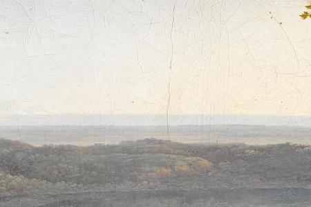 Фрагмент Perugia Lake Nemi looking South West towards the town of Genzano