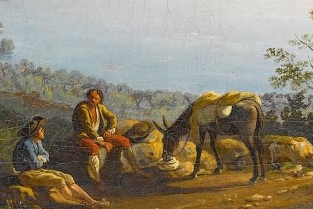 Фрагмент Perugia Lake Nemi looking South West towards the town of Genzano