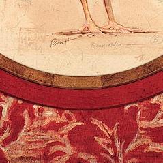 Фрагмент Петушок на красном фоне