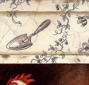 Фрагмент Петушок в серо-гоубом