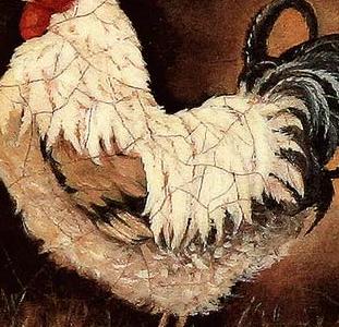 Фрагмент Петушок в серо-гоубом