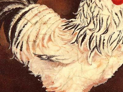 Фрагмент Петушок в темно бордовом