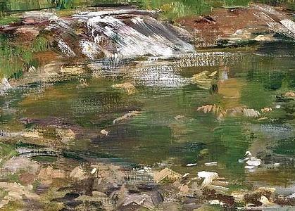 Фрагмент Пейзаж с озером