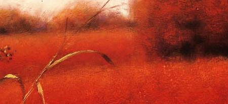 Фрагмент Пейзаж с пшеницей и домом справа