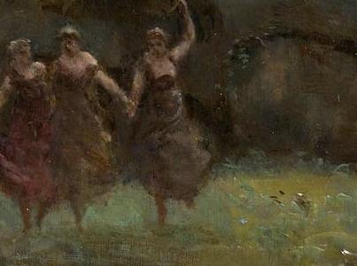 Фрагмент Пейзаж с танцующими