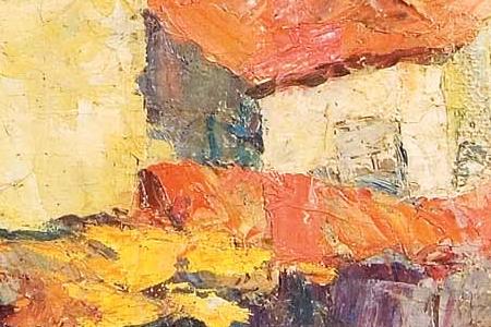 Фрагмент Пейзаж. Туапсе. 1930-е.