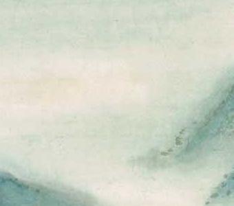 Фрагмент Пейзаж в серо-голубых тонах