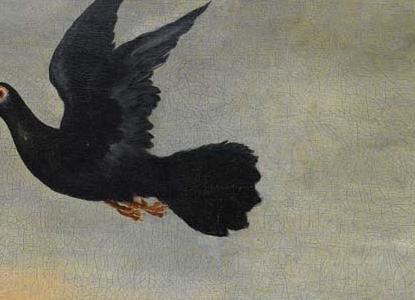 Фрагмент PIGEONS IN A LANDSCAPE