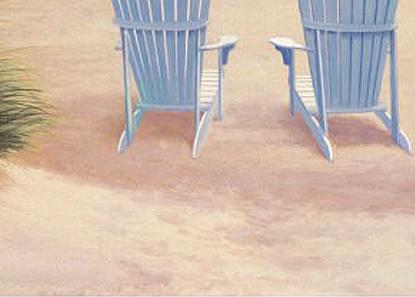 Фрагмент Пляжные кресла, вид на море