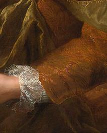 Фрагмент Portrait of a gentleman holding a cup of chocolate