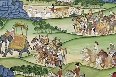 Фрагмент PORTRAIT OF A MAHARATTA RULER INDIA HYDERABAD CIRCA 1800