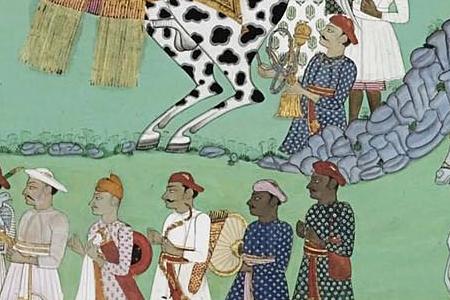 Фрагмент PORTRAIT OF A MAHARATTA RULER INDIA HYDERABAD CIRCA 1800