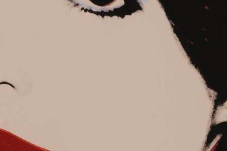 Фрагмент PORTRAIT OF LAURA DE COPPET портрет на бордовом фоне