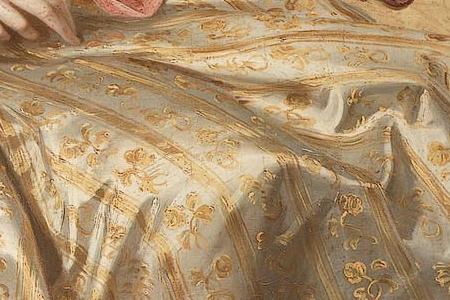 Фрагмент Portrait of Maria Walpole Countess of Waldegrave and later Duchess of Gloucester hal-re on tree upper left