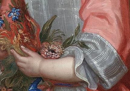 Фрагмент Portrait of young girl seated