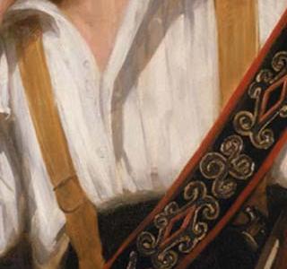 Фрагмент Портре охотника на закате