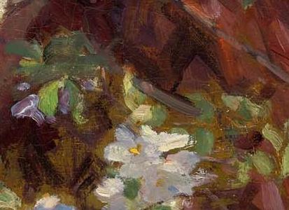 Фрагмент Портрет девушки в красном платке