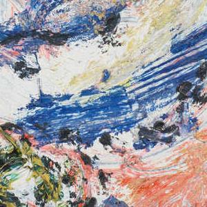 Фрагмент Портрет Ксении Асеевой в голубых тонах