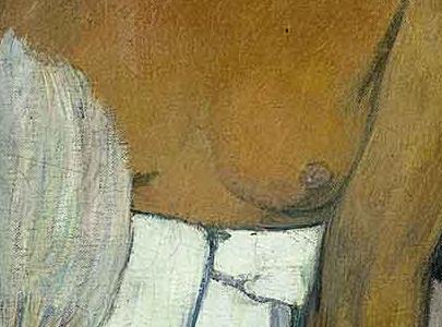 Фрагмент Портрет молодой Таитянки в белой простыне