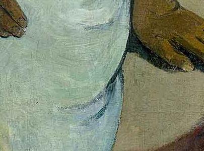 Фрагмент Портрет молодой Таитянки в белой простыне