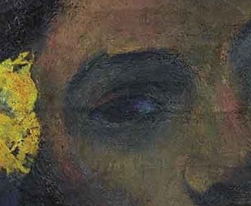 Фрагмент Портрет Таитянки с желтым цветком