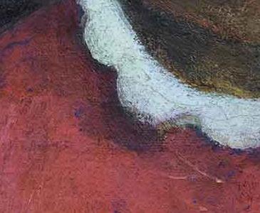 Фрагмент Портрет Таитянки с желтым цветком