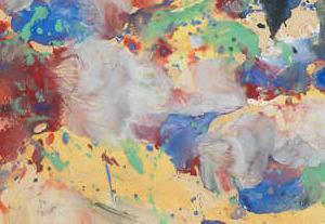 Фрагмент Портрет в красно синих тонах