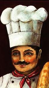 Фрагмент Повар с хлебом