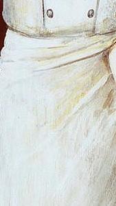 Фрагмент Повар с тарелкой спагетти