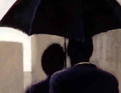 Фрагмент Прогулка под дождем в Нью Йорке