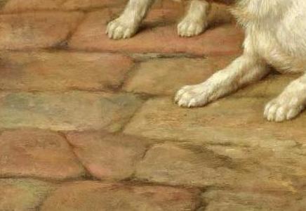 Фрагмент PUPPIES AND CHICKENS AND PUPPIES AND A TORTOISE TWO WO