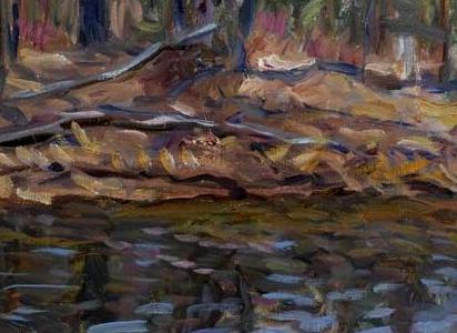 Фрагмент Речной пейзаж