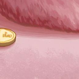 Фрагмент Розовый кошелек с монетками