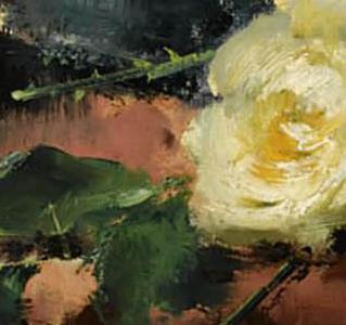 Фрагмент Розы разных сортов в вазе