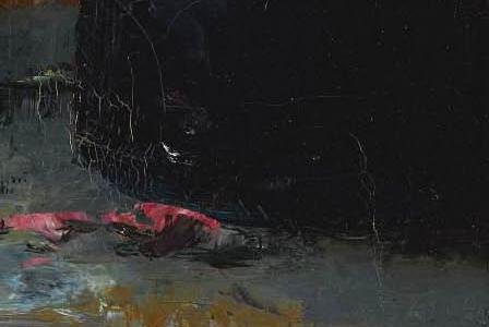 Фрагмент Розы в вазе темно-розового цвета