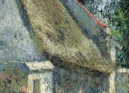 Фрагмент RUE DES ROCHES AU VALHERMEIL AUVERS-SUR-OISE CHAUMIERES ET