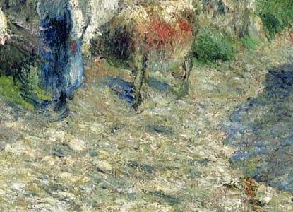 Фрагмент RUE DES ROCHES AU VALHERMEIL AUVERS-SUR-OISE CHAUMIERES ET