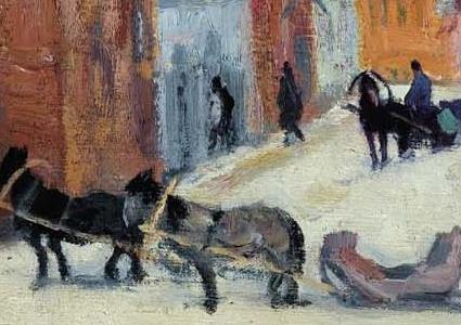 Фрагмент RUSSIAN STREET IN WINTER