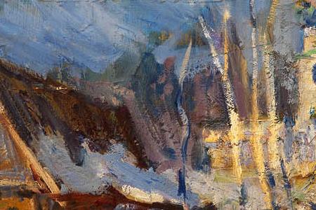 Фрагмент Russian Village in Winter