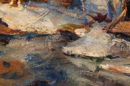 Фрагмент Russian Village in Winter