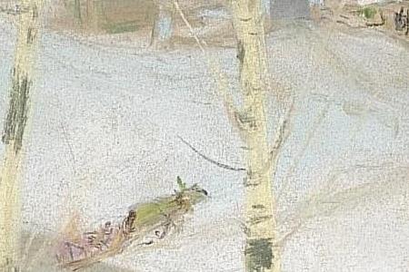 Фрагмент RUSSIAN VILLAGE IN WINTER